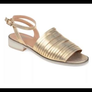 Journee Collection "Louise" Faux Leather Ankle Strap Sandals